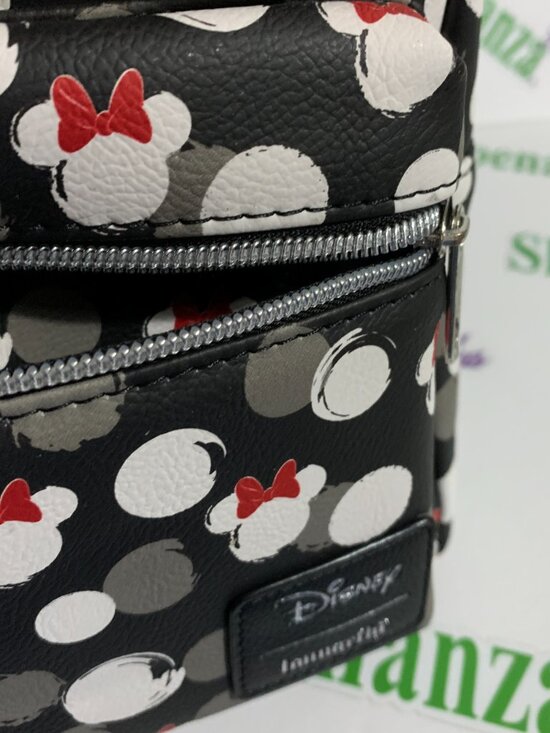 Loungefly Mini Backpack Disney Minnie Mouse Heads Ears Red Bow Polka Dot Bag main image 6